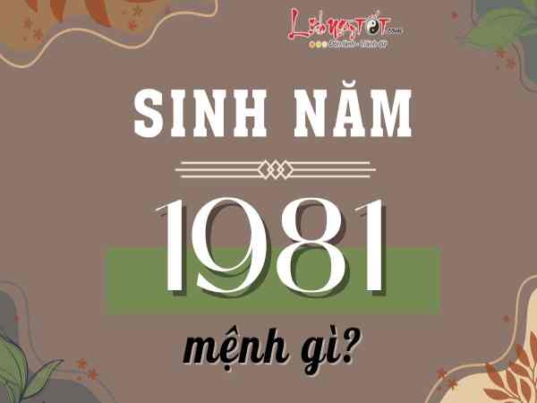 Sinh năm 1981 mệnh gì, hợp với màu gì, hợp với tuổi nào