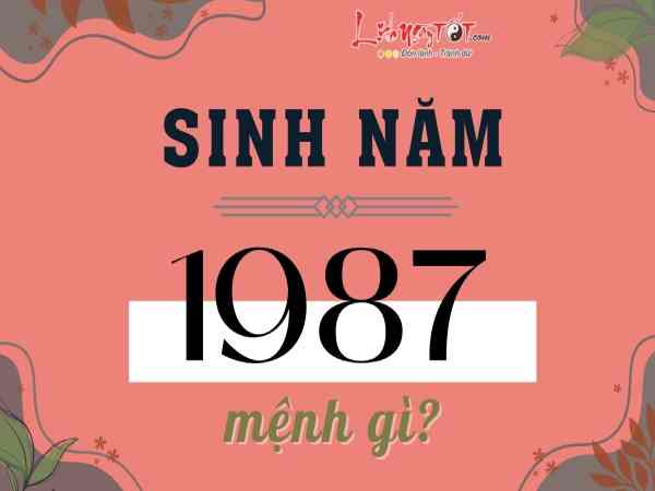Những người sinh năm 1987 hợp với màu gì