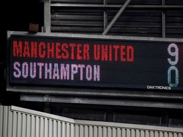 Manchester United 9-0 Southampton (2/2/2021)