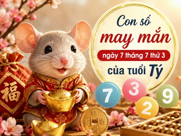 Con số may mắn ngày 7 tháng 7 thứ 3 của tuổi Tý